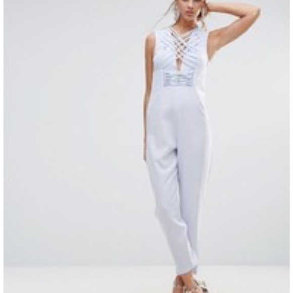 ASOS Pants - ASOS Light Blue Sleeveless Jumpsuit 2